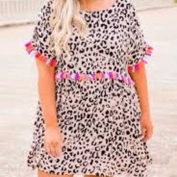 Savanna Jane Dresses & Skirts - Savanna Jane Plus Size Stepping Ahead Leopard Print Short Sleeve Dress Size 3X